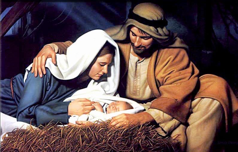 Holy Family at the birth of Christ