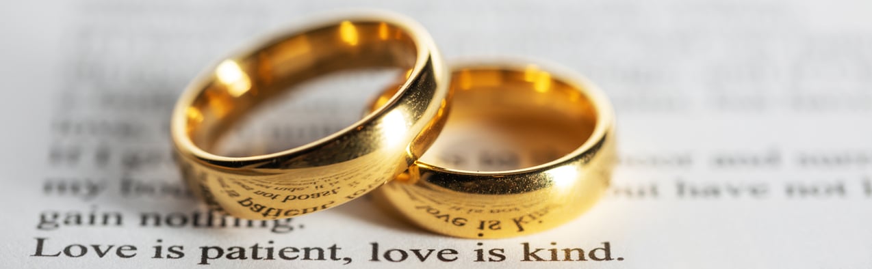 Wedding Rings with Scripture