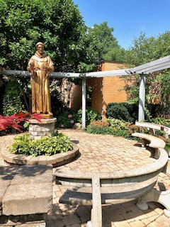 Statue of St. Francis in the Prayer Garden